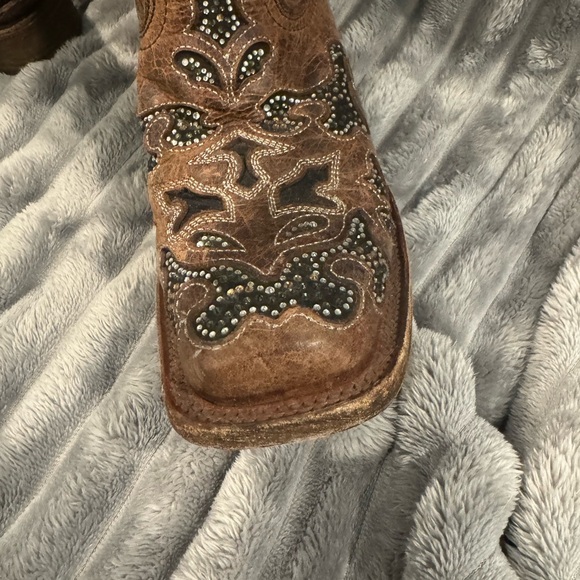 Woman’s Brown and Black Sequins Cowboy Boots Size 10M - Picture 6 of 9